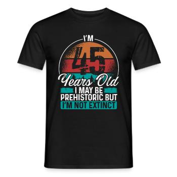 45 Birthday Idea Men Birthdays Funny 45 Year Old - Männer T-Shirt - Schwarz - Vorne - AI Model Male 178 light (178cm)