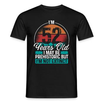 52 Birthday Idea Men Birthdays Funny 52 Year Old - Männer T-Shirt - Schwarz - Vorne - AI Model Male 178 light (178cm)