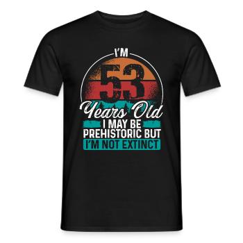 53 Idée d’anniversaire Hommes Anniversaires Drôle 53 ans - T-shirt homme - noir - Devant - AI Model Male 178 light (178cm)