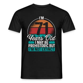 71 Birthday Idea Men Birthdays Funny 71 Year Old - Männer T-Shirt - Schwarz - Vorne - AI Model Male 178 light (178cm)
