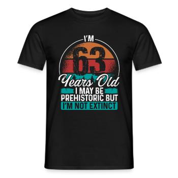 63 Birthday Idea Men Birthdays Funny 63 Year Old - Männer T-Shirt - Schwarz - Vorne - AI Model Male 178 light (178cm)