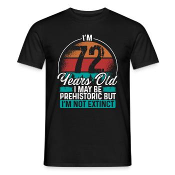 72 Birthday Idea Men Birthdays Funny 72 Year Old - Männer T-Shirt - Schwarz - Vorne - AI Model Male 178 light (178cm)