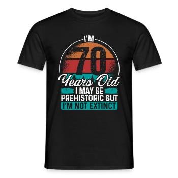 70 Birthday Idea Men Birthdays Funny 70 Year Old - Männer T-Shirt - Schwarz - Vorne - AI Model Male 178 light (178cm)