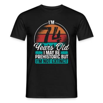 74 Birthday Idea Men Birthdays Funny 74 Year Old - Männer T-Shirt - Schwarz - Vorne - AI Model Male 178 light (178cm)