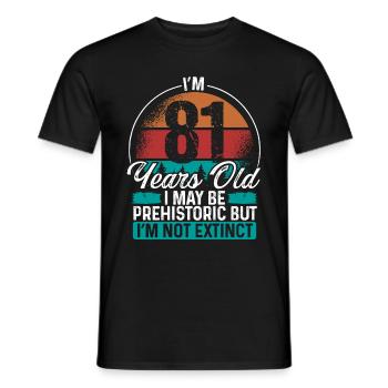 81 Birthday Idea Men Birthdays Funny 81 Year Old - Männer T-Shirt - Schwarz - Vorne - AI Model Male 178 light (178cm)
