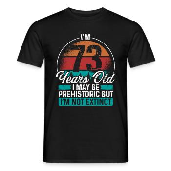 73 Birthday Idea Men Birthdays Funny 73 Year Old - Männer T-Shirt - Schwarz - Vorne - AI Model Male 178 light (178cm)