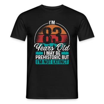 83 Birthday Idea Men Birthdays Funny 83 Year Old - Men's T-Shirt - black - Front - AI Model Male 178 light (178cm)