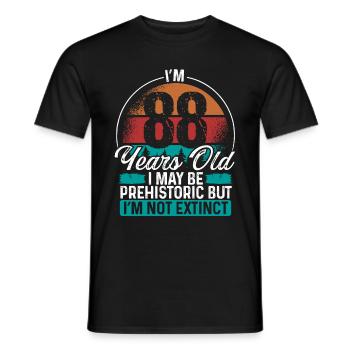 88 Birthday Idea Men Birthdays Funny 88 Year Old - Men's T-Shirt - black - Front - AI Model Male 178 light (178cm)