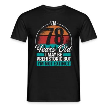 78 Birthday Idea Men Birthdays Funny 78 Year Old - Männer T-Shirt - Schwarz - Vorne - AI Model Male 178 light (178cm)