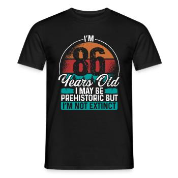 86 Birthday Idea Men Birthdays Funny 86 Year Old - Men's T-Shirt - black - Front - AI Model Male 178 light (178cm)