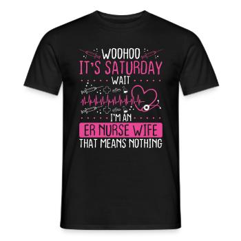 Night Shift ER Nurse Husband Emergency Room Nurse - Männer T-Shirt - Schwarz - Vorne - AI Model Male 178 light (178cm)