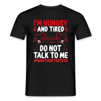 ER Nurse Appreciation Night Shift ER Nursing - Men's T-Shirt - black - Front - AI Model Male 178 light (178cm)