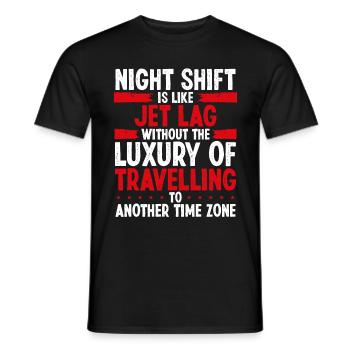 Night Shift Worker Production Jobs Factory Job - Männer T-Shirt - Schwarz - Vorne - AI Model Male 178 light (178cm)