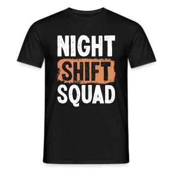Night Shift Squad Worker Factory Job Production - Männer T-Shirt - Schwarz - Vorne - AI Model Male 178 light (178cm)