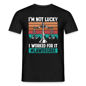 Law School Graduate Funny Law Degree Future Lawyer - Men's T-Shirt - black - Front - AI Model Male 178 light (178cm)