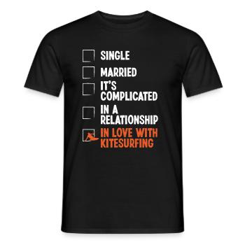 Kitesurfing Relationship Status Kiteboarder Kite - Männer T-Shirt - Schwarz - Vorne - AI Model Male 178 light (178cm)