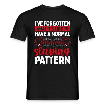 Night Shift Nurse Funny Sleeping Pattern Nursing - Men's T-Shirt - black - Front - AI Model Male 178 light (178cm)