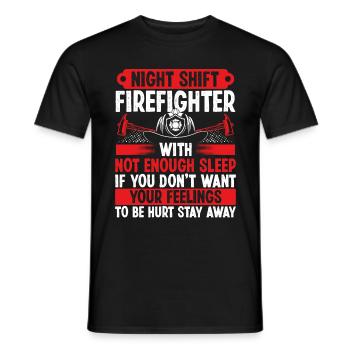 Night Shift Firefighter Fire Hose Mask Firemen - Männer T-Shirt - Schwarz - Vorne - AI Model Male 178 light (178cm)