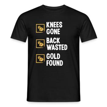 Prospector Knee Injury Back Pain Panner Digging - Männer T-Shirt - Schwarz - Vorne - AI Model Male 178 light (178cm)