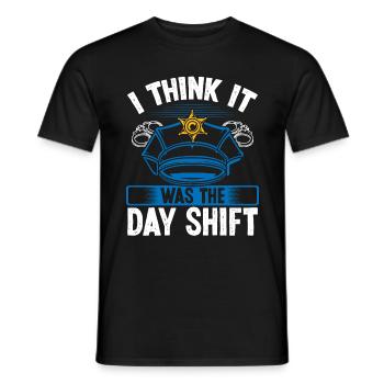 Night Shift Police Officer was Day Shift Polieman - Männer T-Shirt - Schwarz - Vorne - AI Model Male 178 light (178cm)