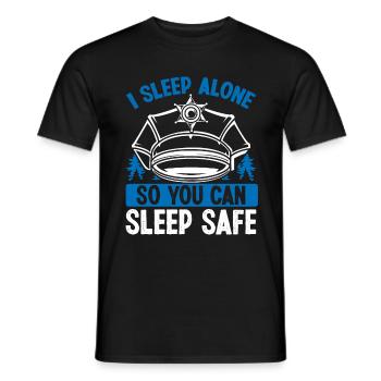 Quart de nuit Policier Épouse Fille Policier - T-shirt homme - noir - Devant - AI Model Male 178 light (178cm)