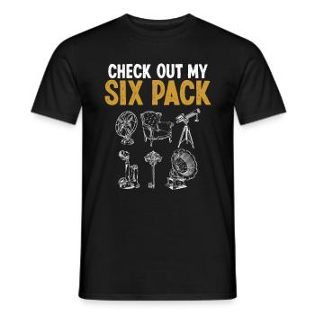 Antiquités Découvrez mon Six Pack Collection d’Antiquités - T-shirt homme - noir - Devant - AI Model Male 178 light (178cm)