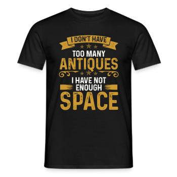 Antique Collecting Treasure Hunting Humor Hunter - Men's T-Shirt - black - Front - AI Model Male 178 light (178cm)