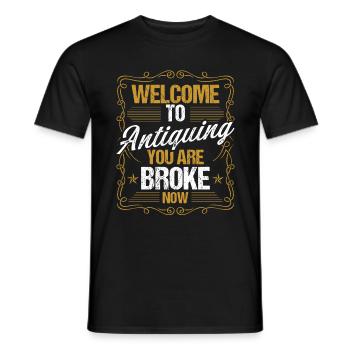 Antique Collecting broke now Treasure Hunter - Männer T-Shirt - Schwarz - Vorne - AI Model Male 178 light (178cm)