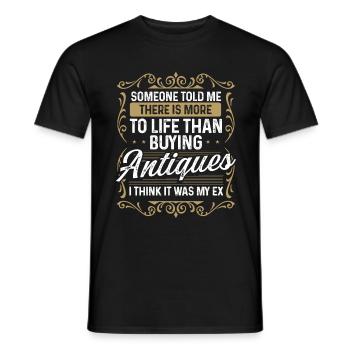 Humour archaïque C’était mon ex chasseur de trésors - T-shirt homme - noir - Devant - AI Model Male 178 light (178cm)