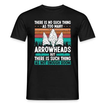 Arrowhead Hunting Vintage Flintknapper Artifact - Männer T-Shirt - Schwarz - Vorne - AI Model Male 178 light (178cm)