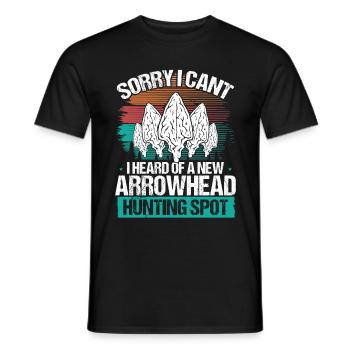 Arrowhead Hunting Sorry I cant Funny ArtifactArrow - Männer T-Shirt - Schwarz - Vorne - AI Model Male 178 light (178cm)