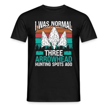 Collector I was normal three Arrowhead Hunting - Männer T-Shirt - Schwarz - Vorne - AI Model Male 178 light (178cm)