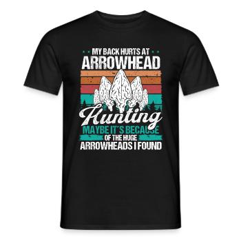 Arrowhead Chasse Humour Blessure au dos Chirurgie Drôle - T-shirt homme - noir - Devant - AI Model Male 178 light (178cm)