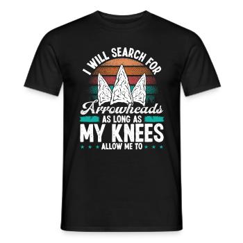 Collector Blessure au genou Douleur au genou Arrowhead Chasse - T-shirt homme - noir - Devant - AI Model Male 178 light (178cm)