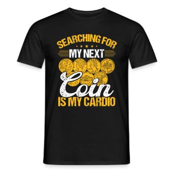 Coin Collecting is my Cardio Numismatist Humor - Männer T-Shirt - Schwarz - Vorne - AI Model Male 178 light (178cm)