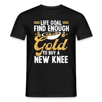 Gold Prospector Knee Injury Replacement Miner - Männer T-Shirt - Schwarz - Vorne - AI Model Male 178 light (178cm)