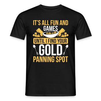 Gold Mining Spot Prospector Miner Digger Gold - Männer T-Shirt - Schwarz - Vorne - AI Model Male 178 light (178cm)