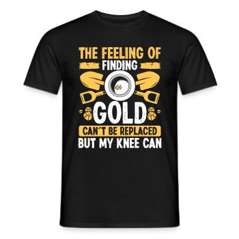 Gold Prospector Humor Knee Replacement Miner - Männer T-Shirt - Schwarz - Vorne - AI Model Male 178 light (178cm)