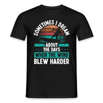 Kiteboarder Wind Kitesurfing Kitesurf Retro Kite - Men's T-Shirt - black - Front - AI Model Male 178 light (178cm)