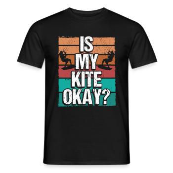 Kitesurfer Funny Is my Kite okay Humor Kiteboarder - Männer T-Shirt - Schwarz - Vorne - AI Model Male 178 light (178cm)