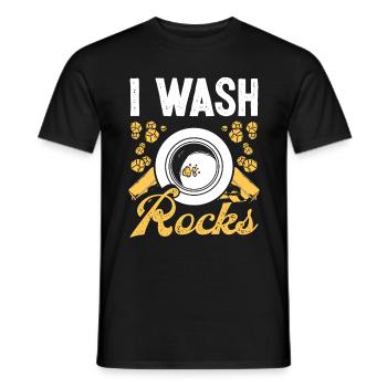 Gold I wash rocks Gold Panner Gold Miner - Männer T-Shirt - Schwarz - Vorne - AI Model Male 178 light (178cm)