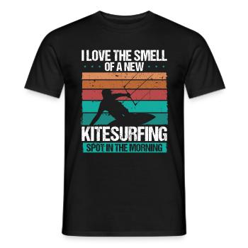 Kiteboarder Kitesurfing Spot Retro Kitesurf Kite - Men's T-Shirt - black - Front - AI Model Male 178 light (178cm)