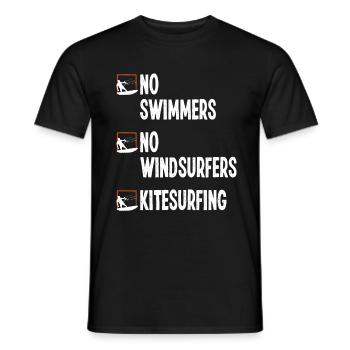 Kitesurfer Humor Kiteboarder Wind Funny Kitesurf - Men's T-Shirt - black - Front - AI Model Male 178 light (178cm)