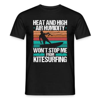 Kiteboarding Heat Funny Kiteboarder Kitesurfer - Männer T-Shirt - Schwarz - Vorne - AI Model Male 178 light (178cm)