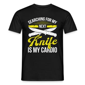 Knife Collector is my Cardio Bladesmithing Knife - Männer T-Shirt - Schwarz - Vorne - AI Model Male 178 light (178cm)