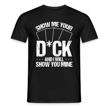Humour Jeu de cartes à collectionner Collectionneur Drôle de carte - T-shirt homme - noir - Devant - AI Model Male 178 light (178cm)