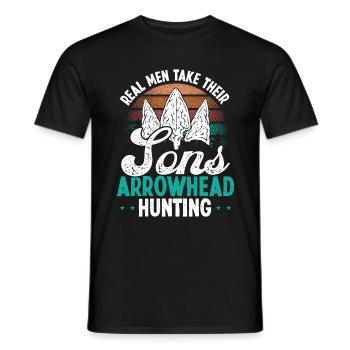 Arrowhead Hunting Artifact Collector Arrows - Männer T-Shirt - Schwarz - Vorne - AI Model Male 178 light (178cm)