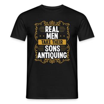 Collection d’antiquités Wax Treasure Hunter - T-shirt homme - noir - Devant - AI Model Male 178 light (178cm)