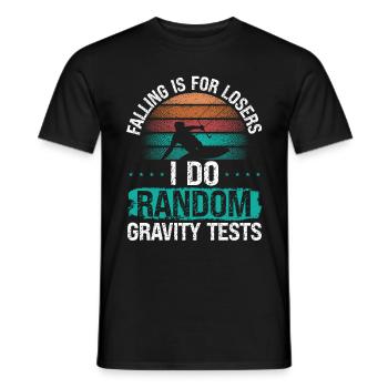 Kiteboarder Random Gravity Test Chute Kite - T-shirt homme - noir - Devant - AI Model Male 178 light (178cm)