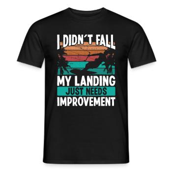 Kiteboarder Landings besoin d’amélioration Kite - T-shirt homme - noir - Devant - AI Model Male 178 light (178cm)